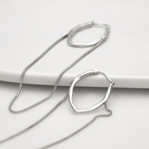 Bold Oval Chain Hoops