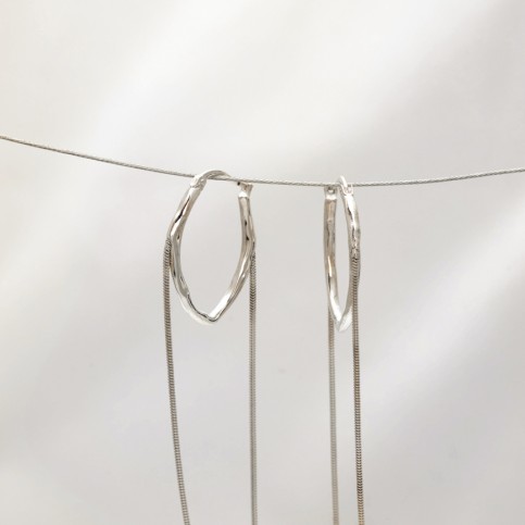 Bold Oval Chain Hoops
