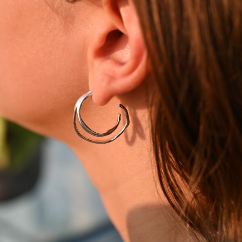 Double Hoop Studs