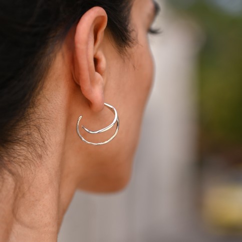Double Hoop Studs
