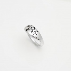 Silver Poppy Ring